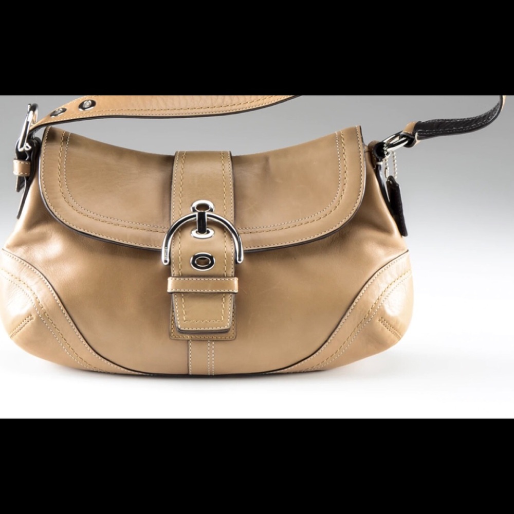 Coach Soho Hobo Camel Leather Shoulder Handbag